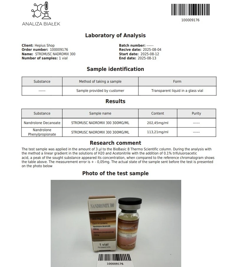 High-Quality STROMUSC NANDROMIX(NPP100mg,DECA200mg)300mg/ml For Bodybuilding suppliers